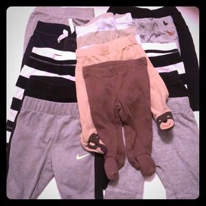 13 pair of newborn-3month pants